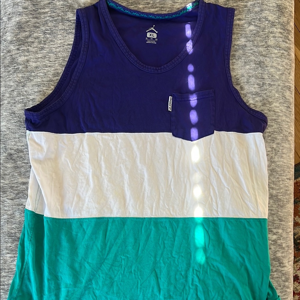 Jordan Purple, Green and White Tank Top Lightweight Design